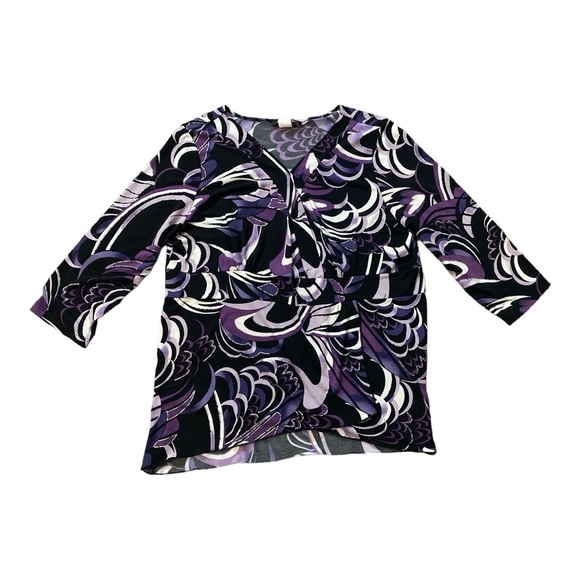 Only Nine Women’s Dressy Casual Blouse Plus Size 1X - Picture 8 of 10